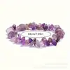 Pulsera de Piedra Amatista 5-8mm Pulsera de Cristal, Amatista Natural Temu AliExpress Tk Explosiones Transfronterizas