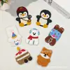 Acessórios para celular de outono e inverno bordado cartoon patch de pelúcia celebração de Ano Novo patch de capa de celular vermelha acessórios feitos à mão