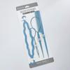 Juego de cuatro piezas de rizador de pelo para adultos, extractor de pelo, pasador para gente perezosa, herramienta de depilación para tejer, artefacto para el cabello para niños, extractor de pelo