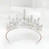 Diadema de Corona de Cristal de Princesa para Niñas Accesorios para Cumpleaños Pasarela Vestido Accesorios para el Cabello Corona de Alta Gama