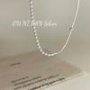Pulsera Onihan S925 de plata esterlina con diseño de nicho, cuentas sencillas y ligeras, diseño creativo, pulsera de moda de alta calidad para mujer.
