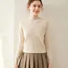 Suéter de cachemira de cuello alto para mujer, suéter clásico de moda, camisa holgada y cálida, otoño e invierno, nuevo