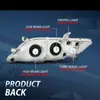 Modelos 10-11 de la versión estadounidense del sedán de cuatro puertas Toyota Camry, conjunto de faro delantero izquierdo del lado del conductor, pantalla de lámpara transparente con cromado