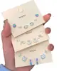 Pendientes de Dibujos Animados Coloridos Lindos Versátiles Traje Exquisitos Pequeños Corazón de Niña Pendientes de Sentido de Diseño Único de Nicho