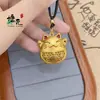 Tienda de Oro Mismo Estilo Esmalte de Alta Calidad Hueco Colgante de Gato de la Suerte Accesorio DIY Colgante para Llavero Accesorio Antiguo