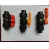 Lote de fábrica PE doble unión válvula de bola de plástico completa núcleo de plástico válvula de bola de doble unión 4 puntos 6 puntos 1 pulgada interruptor de válvula grifo de agua