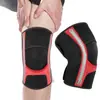 Rodilleras Térmicas Negras y Rojas para Deportes al Aire Libre, Running, Rodilleras de Compresión para Rótula para Hombres y Mujeres, Rodilleras Calefactoras con Patrón de Puntos