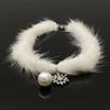 Super hada Otoño e Invierno nuevo collar de perlas copo de nieve de piel de visón para mujer diseño avanzado gargantilla cadena clavicular moda