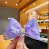Celebridad de Internet Estilo Princesa Tocado de Lazo Color Caramelo Lindo Pasador Lentejuelas Flor Encaje Gasa Niña Pinza Superior