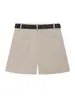 Traje Corto de Lino de Estilo Europeo y Americano para Verano 2026 + Cinturón a Juego Conjunto de Shorts Casuales