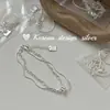 Estilo Ins Coreano Plata Brillante Diseño Joyería Plata de Ley S925 Bola Pequeña Pulsera de Doble Capa Versátil Diseño de Alta Gama
