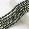 Cuentas de luz de 8 mm, cuentas de vidrio de oro cepillado negro brillante, joyería hecha a mano, pulsera, collar de cuentas, accesorios de cuentas sueltas de cristal