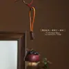 Pingente de Bule de Jacarandá Natural Brinquedo para Alívio do Estresse Chaveiro Estilo Chinês Vintage Peça Artesanal de Mão