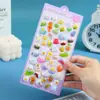Pegatinas 3D de Dibujos Animados Estilo Japonés en Relieve Pegatinas de Material para Diario DIY Infantil Pegatinas Decorativas para Funda de Teléfono Dopamina