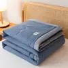 Colcha de Algodão Lavado para Ar Condicionado de Comércio Exterior Transfronteiriço, Colcha Refrescante de Verão, Núcleo de Colcha Fina de Verão para Uma Pessoa, Colcha Refrescante Lavável à Máquina para Duas Pessoas, Atacado