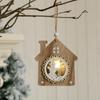 2020 Nuevas Decoraciones Navideñas Colgantes para Árbol de Navidad Colgantes Luminosos de Madera Cruda Regalos de Navidad