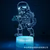 Regalo creativo exclusivo transfronterizo de Star Wars regalo luz de noche LED 3D colorida lámpara de mesa de noche con control remoto táctil