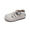 Sandalias para niños y niñas 2026 zapatos de verano para niños zapatos de bebé moda nuevos antideslizantes de suela blanda retro de punta cerrada zapatos para niños