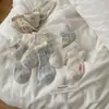 Calcetines de Niña con Lazo Verano Finos Dulces Borde Enrollado Calcetines Cortos de Cachorro Transpirables Lindos Dibujos Animados Versátiles Calcetines Cortos Niña