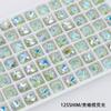 Dongzhou Arte de Uñas Rhinestones Cuadrados Gruesos Recubiertos de Colores 8mm K9 al por Mayor Brillantes de Fondo Puntiagudo Decoración de Uñas Portátil Rhinestones Cuadrados Gruesos
