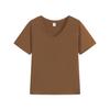 Camiseta de Verano Nuevo Estilo 200g Modal Talla Europea Cuello en V Manga Corta con Escote en Forma de Corazón y Estampado de Logo Transfronterizo Talla Europea Cuello en V