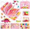 Tablero de aprendizaje de fieltro, juguete educativo para preescolares, kit de manualidades DIY, bolsa de fieltro, tablero de vestir, tablero de actividades de fieltro