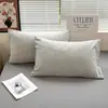 Nuevo conjunto de cuatro piezas de algodón para otoño/invierno 2026, funda de edredón de algodón puro cepillado, pieza individual, adecuado para dormitorios de estudiantes, juego de ropa de cama de tres piezas