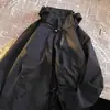 Jaqueta masculina de outono da moda, estilosa e casual, blusão com capuz de corte solto, jaqueta de trabalho funcional estilo americano para atividades ao ar livre