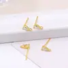 Accesorios de pendientes de gancho de moda con circonita, pendientes de pin de plata 925, pendientes de diadema colgantes, accesorios de pendientes hechos a mano DIY A24B