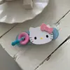 ¡Planeta de Niñas! Pinza para el Cabello con Botón de Gato Kt de Color Contrastante Pinza Grande de Pato Pinza para Recoger la Mitad del Cabello Accesorios para el Cabello