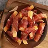 Petiscos para Cães, Carne de Frango e Pato Enrolada em Batatas Fritas, Palitos de Fibra Mastigáveis, Petiscos para Animais de Estimação, Brinquedos Pequenos para Treinamento de Cães de Porte Pequeno e Médio