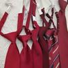 Corbata Rojo Vino Corbata JK Corbata para Mujer Color Sólido Rayas Vestido de Clase Foto de Graduación Vestido Rojo de Licenciatura Lazo Vestido de Marinero