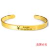 Pulsera Oro Europea y Americana transfronteriza 12 constelaciones pulsera abierta regalo de vacaciones regalo familiar grabado pulsera de acero inoxidable