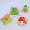 Flor Grande Champiñón Dibujo Animado Hecho a Mano DIY Pegamento de Crema Resina Accesorios Pequeños Agujero para Joyería Hebilla de Zapato Paquete de Materiales