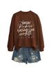 Site Independente Europeu e Americano do Ebay Confortável Versátil Fashionável Feminino Casaco Bondade um Círculo Outono e Inverno Moletom