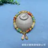 Venta al por mayor Celebridad de Internet Estilo Étnico Xinjiang Seda Dorada Cuentas de Jade Colgante de Calabaza Pulsera Pulsera de Borla para Mujer Pulsera Cadena de Cuentas