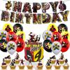 Decoração de festa de aniversário com tema Deadpool Deadpool Wolf Brother Bolo de bandeira de aniversário Deadpool Inserindo balão espiral