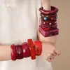 Pulseira Redonda Europeia e Americana Transfronteiriça de Acrílico Cravejada com Diamantes Pulseira de Personalidade Nicho Joia Exagerada de Luxo Leve Atacado
