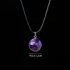 Colgante de Bola Mini de Citrino Natural Runya para Atraer Amor, Cristal Rosa, Collar de Bola de Citrino Morado Joyería al por Mayor