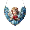 Explosiones Transfronterizas Ángel Día de San Valentín Amor Bebé Decoraciones de Ventana de Acrílico 2D Placa de Puerta Colgante de Regalo