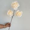 3 Rosas Auspiciosas 3 Rosas Redondas Ceremonias de Boda Auditorio de Bodas Flor para Camino Flor Artificial Hotel Accesorios de Fotografía Flores de Simulación