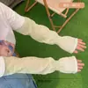 Mangas de Seda Gelada Soltas de Verão, Luvas de Proteção Solar para Dirigir ao Ar Livre, Mangas de Mão de Proteção Solar Física, Mangas de Gelo Versáteis e Modernas Estilo Coreano