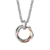 2025 Nuevo Collar Colgante de Diamante de Tres Anillos Creativo Exclusivo Transfronterizo, Suministro Exclusivo Transfronterizo, Gran Cantidad, Trato Preferencial