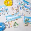 Libro de Pegatinas 'Día Hermoso' Serie Vacaciones Relajadas Material DIY para Diario y Decoración, 10 Hojas en 6 Diseños