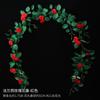 Enredadera de rosas de imitación, cubierta decorativa para conducto de aire acondicionado, pared sinuosa, planta verde, enredadera de rosas, enredadera de flores artificiales