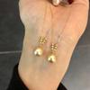 Acessórios de joias DIY S925 conjunto de colar de prata esterlina corrente 6+1 estilo pingente de corrente feminino feito à mão suporte vazio acessórios de pérolas