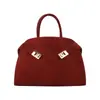 Bolso de Mano Grande de Cuero Genuino Mate Personalizado de Alta Gama, Bolso Cruzado Multifuncional Retro para Viaje de Negocios para Mujer
