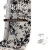 Cortina Blackout Jacquard Chenille Vintage Francês 2025 Preto e Branco Sala de Estar Quarto Escritório Shaoxing Keqiao Cortina Pronta