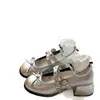 Zapatos Mary Jane de Cuero Plateados para Mujer 2026 Nueva Moda de Primavera Tacones Altos Gruesos Estilo Francés Elegantes Zapatos de Salón para Combinar con Faldas