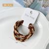 Corda de cabeça de gravata marrom leite simples elegante laço de cabelo elástico alto faixa de cabelo alargada grossa faixa de borracha de pondera corda de cabelo para mulheres